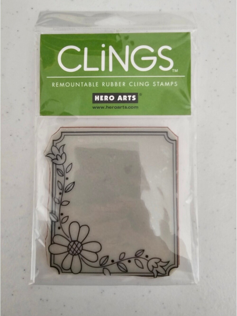 Hero Arts Remountable Rubber Cling Stamp Floral Frame